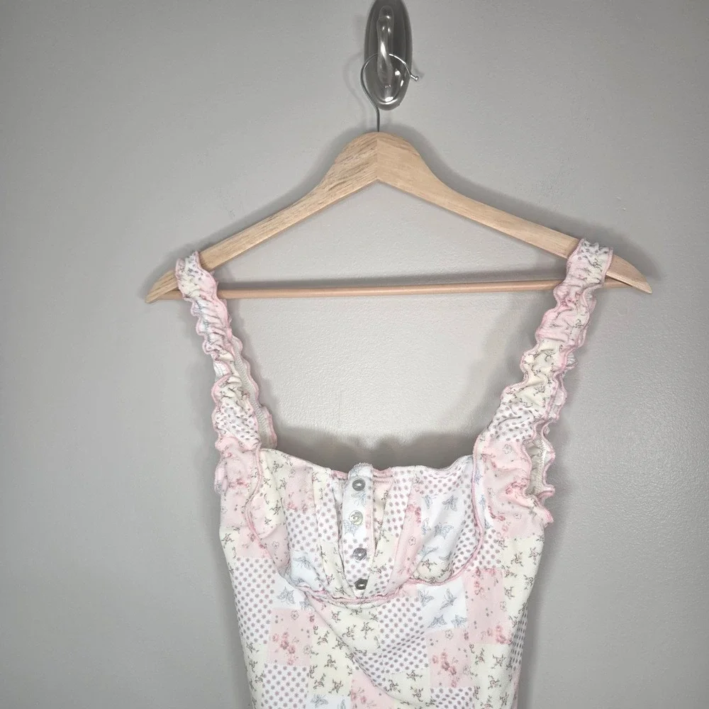Frankies Bikinis x Sydney Sweeney One Piece Swimsuit Large Coquette Cottagecore